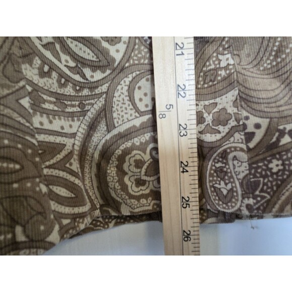 VTG NYU Shirt Womens 12 Brown Paisley Floral Boho Gypsy Button Y2K Goblincore - Picture 6 of 8